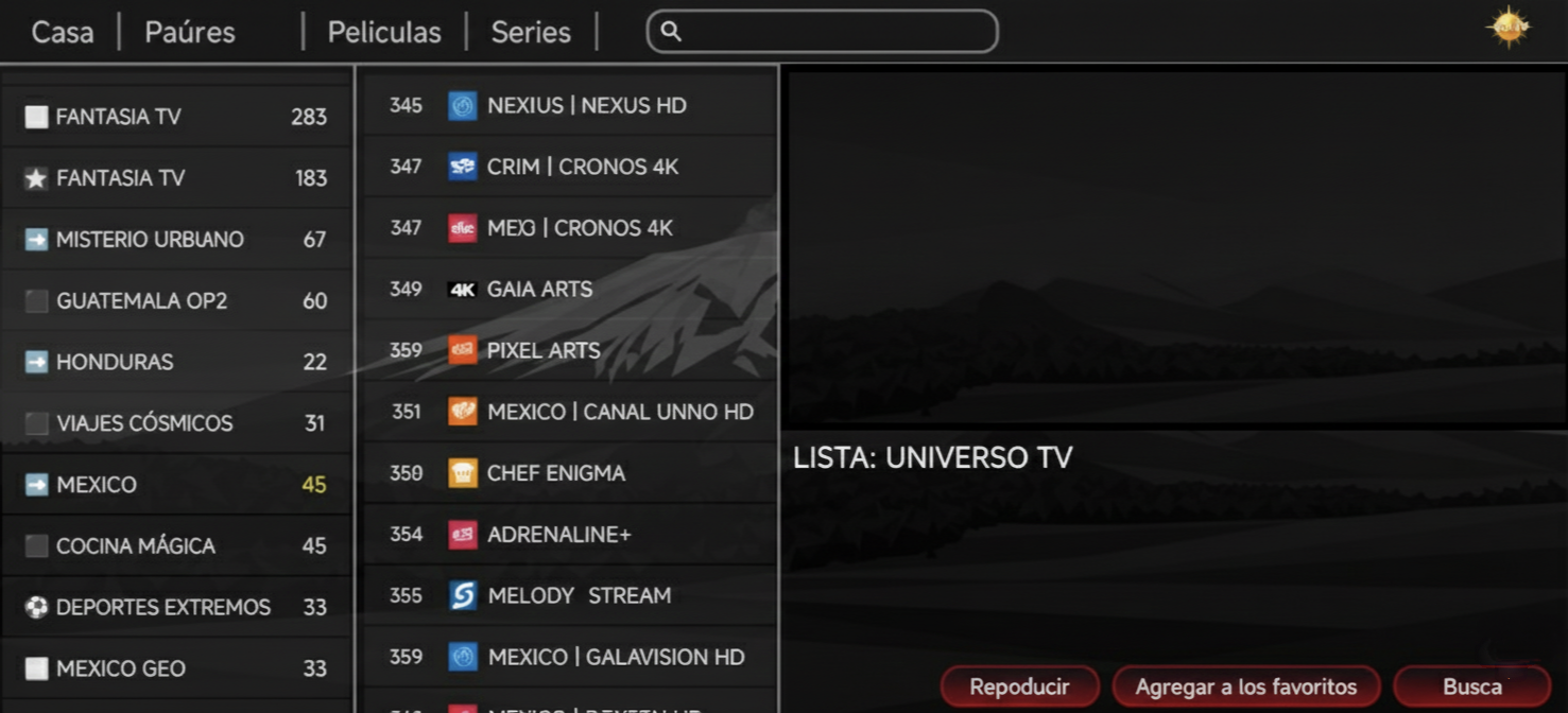 Sol TV - Reproductor de Canales